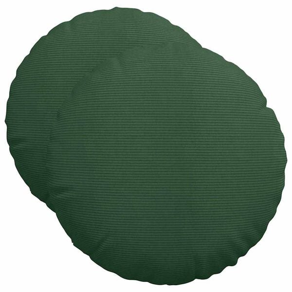 vidaXL Almofadas de Assento 2 pcs Verde Escuro &Oslash; 50 cm