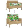 vidaXL Conjunto de Almofadas para Palete 2 pcs Creme 80 x 80 x 12 cm