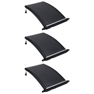 vidaXL Pain&eacute;is de aquecimento solar curvos p/ piscina 3 pcs 110x65 cm