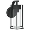 vidaXL Candeeiro de parede para exterior a&ccedil;o inoxid&aacute;vel preto