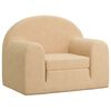 vidaXL Sof&aacute;-cama infantil peluche macio creme