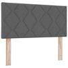 vidaXL Cama Box com colch&atilde;o Cinza Escuro 200 x 100 cm Poli&eacute;ster