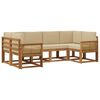 vidaXL Conjunto de Sof&aacute;s para Exterior 6 pcs Natural e Bege