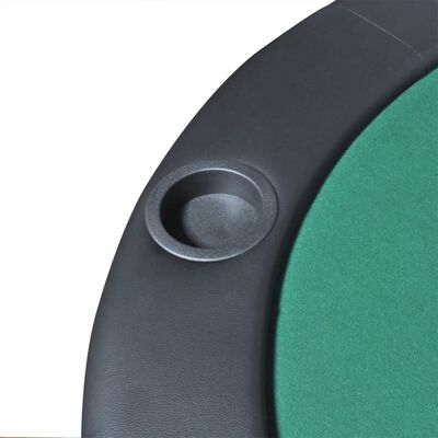 vidaXL Mesa tabuleiro de poker dobrável 10 jogadores verde