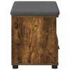vidaXL Banco de Hall com almofada Carvalho Defumado 60 x 38 x 46 cm