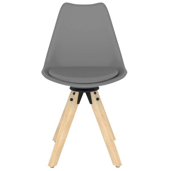 vidaXL Cadeiras de jantar girat&oacute;rias 4 pcs PP cinzento