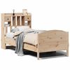 vidaXL Cama com estante sem colch&atilde;o 90x190 cm pinho maci&ccedil;o