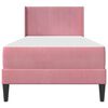 vidaXL Estrutura da Cama com colch&atilde;o Rosa 80 x 200 cm Veludo