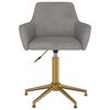vidaXL Cadeira de jantar girat&oacute;ria veludo cinzento-claro