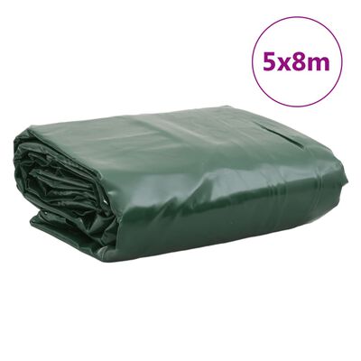 vidaXL Lona 5x8 m 650 g/m² verde