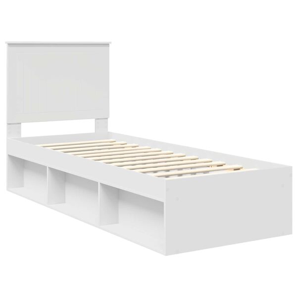 vidaXL Estrutura da Cama Branco 75 x 190 cm Madeira de Pinheiro S&oacute;lida
