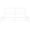 vidaXL Estrutura de cama com cabeceira 160x200 cm metal branco