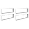 vidaXL Prateleiras parede forma cubo 4pcs deriv. madeira 100x15x30 cm