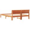vidaXL Estrutura da Cama com cabeceira Marrom Cera 150 x 200 cm