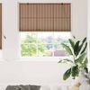 vidaXL Estores de rolo com cortinas Manual Castanho 150 x 220 cm Bambu