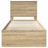vidaXL Estrutura da Cama com cabeceira Carvalho Sonoma 75 x 190 cm