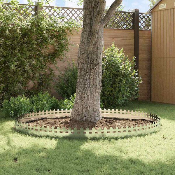 vidaXL Delimitadores de relvado 10 pcs Prateado 103 x 0,05 x 22 cm