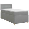 vidaXL Cama box spring com colch&atilde;o Cinzento-claro 90 x 190 cm Tecido