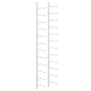 vidaXL Garrafeira de parede para 24 garrafas ferro branco