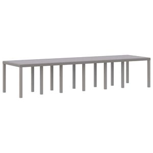 vidaXL Mesa de Jardim Cinzento-claro 350 x 100 x 74 cm vime PE