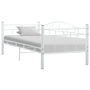 vidaXL Estrutura sof&aacute;-cama 90x200 cm metal branco