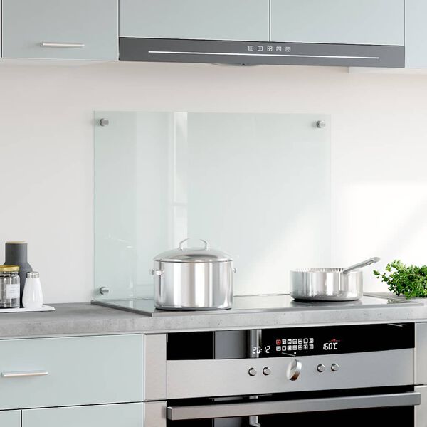 vidaXL Painel anti-salpicos cozinha 70x50 cm vidro temp. transparente