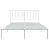 vidaXL Estrutura de cama com cabeceira 140x200 cm metal branco