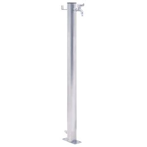 vidaXL Coluna de &aacute;gua para jardim em a&ccedil;o inoxid&aacute;vel redonda 40 cm