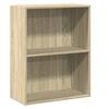 vidaXL Estante com 2 prateleiras 60x30x76,5cm contrap. carvalho sonoma