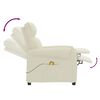 vidaXL Cadeira de massagens couro artificial cor creme