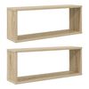 vidaXL Prateleiras parede forma de cubo 2 pcs carvalho sonoma