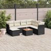 vidaXL 8 pcs conjunto sof&aacute;s de jardim com almofad&otilde;es vime PE preto