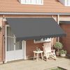 vidaXL Toldo retr&aacute;til manual 400 cm antracite