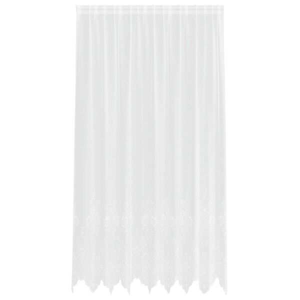 vidaXL Cortina de Renda com cortinas Branco 200 x 200 cm Poli&eacute;ster