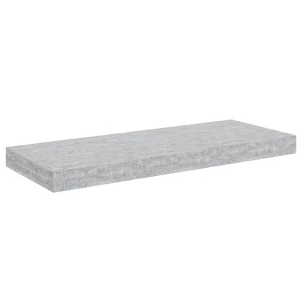 vidaXL Prateleira de parede suspensa 60x23,5x3,8 cm MDF cinza cimento