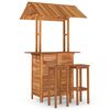 vidaXL 3 pcs conjunto de bar para jardim madeira de ac&aacute;cia maci&ccedil;a