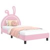 vidaXL Estrutura de Cama Infantil com Cabeceira Rosa 90 x 190 cm PU