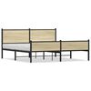 vidaXL Estrutura de cama sem colch&atilde;o 183x213cm metal carvalho sonoma