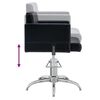 vidaXL Cadeira de cabeleireiro couro artificial preto