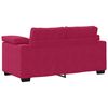 vidaXL Sof&aacute;-luvas 160x77x82 cm veludo vermelho tinto