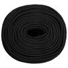 vidaXL Corda de barco 10 mm 50 m polipropileno preto completo