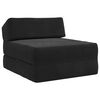 vidaXL Sof&aacute; Cama Dobr&aacute;vel Preto 60 x 70 x 41 cm Tecido