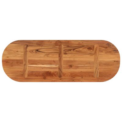 vidaXL Tampo de mesa oval 140x50x2,5 cm madeira de acácia maciça