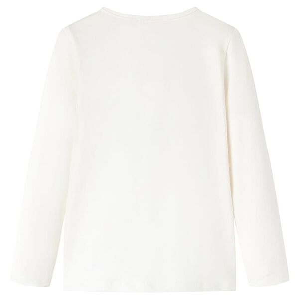 T-shirt de manga comprida para criança cor cru 92