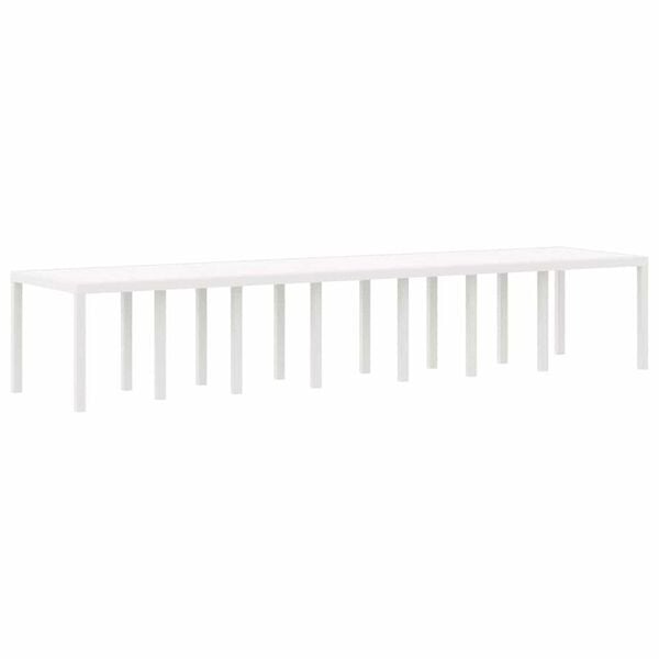 vidaXL Mesa de Jantar para Jardim Branco 400 x 100 x 73 cm vime PE