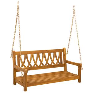 vidaXL Banco de Balan&ccedil;o para Jardim Natural 110 x 56 x 58 cm