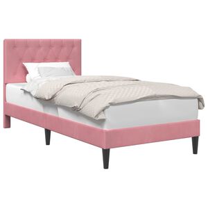 vidaXL Estrutura da Cama com cabeceira Rosa 80 x 200 cm Veludo