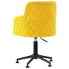 vidaXL Cadeira de escrit&oacute;rio girat&oacute;ria veludo amarelo mostarda
