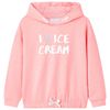 Sweatshirt para crian&ccedil;a com capuz rosa-brilhante 128