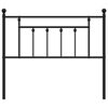 vidaXL Cabeceira de cama 107 cm metal preto